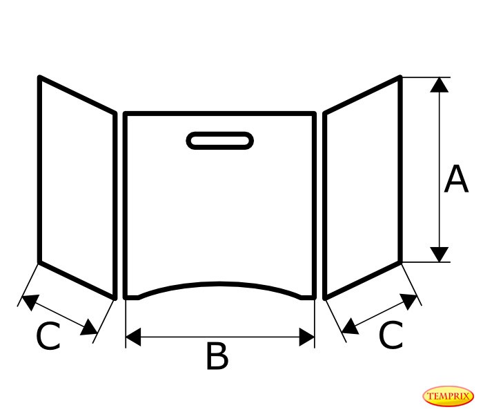 Pare-étincelles format spécial Brilliant verre sablé Ice-Look