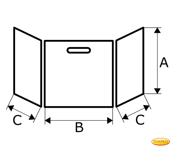 Pare-étincelles format spécial De Luxe verre clair