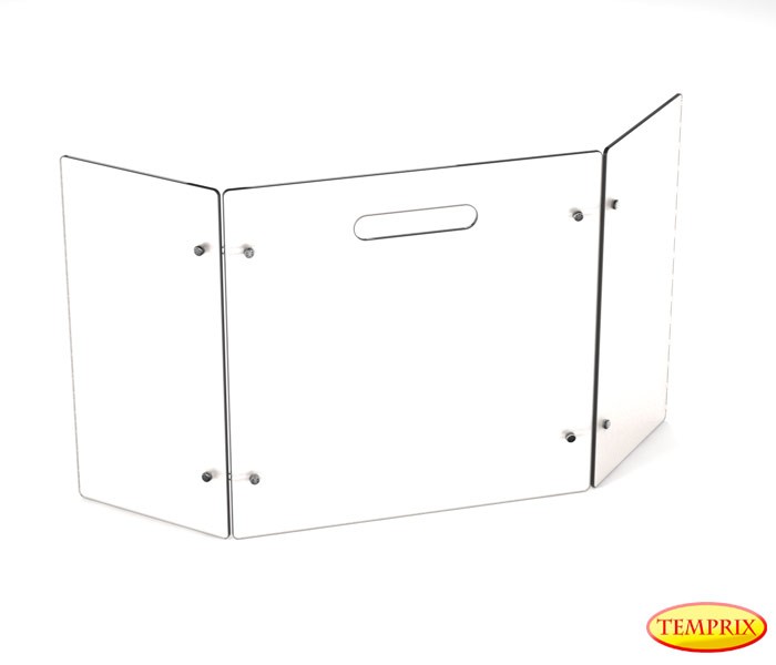 Pare-étincelles De Luxe verre sablé Ice-Look 600mm x 954mm