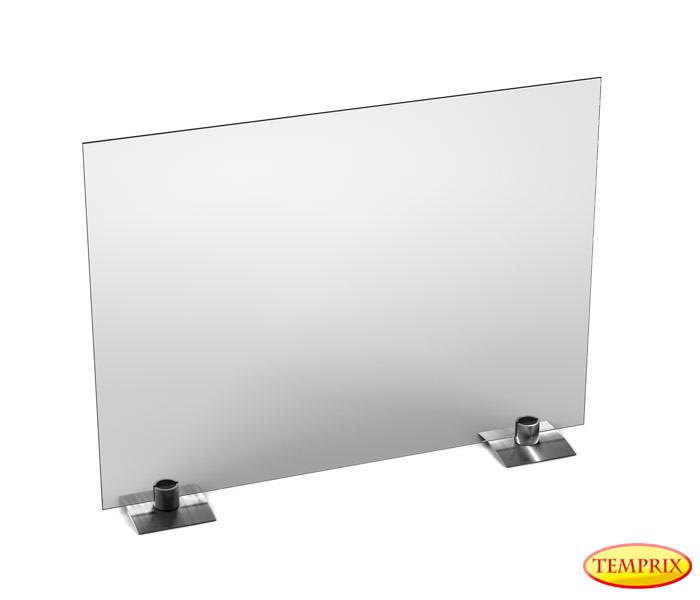 Pare-étincelles Beta verre teinté gris 540mm x 600mm avec pieds en acier spécial
