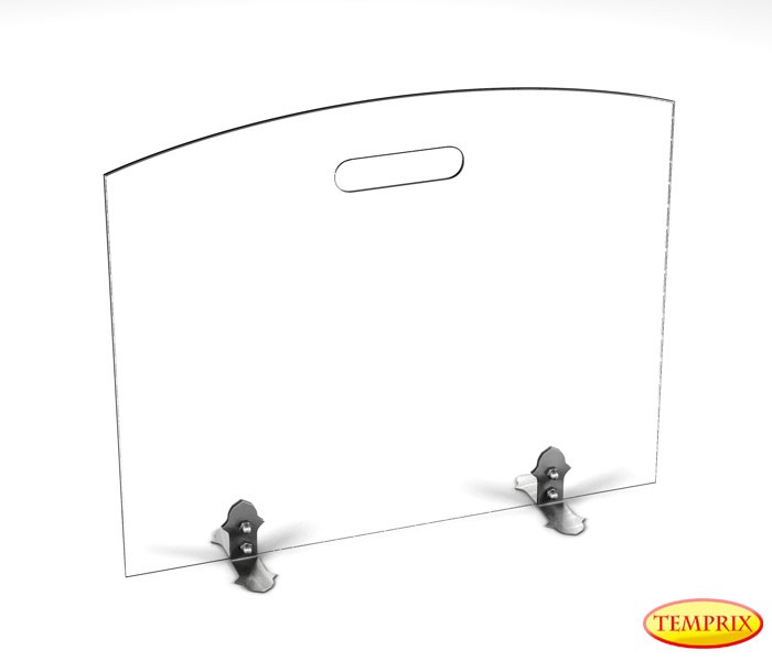 Pare-étincelles Classic verre clair 540mm x 600mm avec Pieds en acier