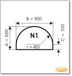 Plaque de sol, verre teinté gris, format: N1