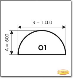 Plaque de sol, verre clair, format: O1