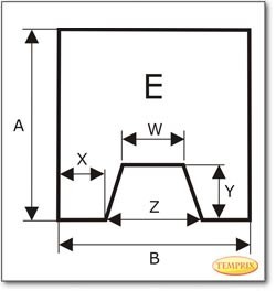 Plaque de sol, verre sablé Ice-Look, format au choix S6