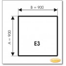 Plaque de sol, verre sablé Ice-Look, format: E3