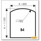 Plaque de sol, verre teinté brun, format: B4