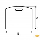 Format spécial Classic verre teinté gris avec Pieds en acier spécial