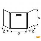 Pare-étincelles format spécial De Luxe verre clair