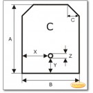 Plaque de sol, verre sablé Ice-Look, format au choix S3