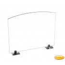 Pare-étincelles Alfa verre sablé Ice-Look 540mm x 600mm avec Pieds en acier spécial