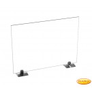 Pare-étincelles Beta verre sablé Ice-Look 540mm x 600mm avec pieds en acier spécial