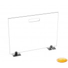 Pare-étincelles Square verre sablé Ice-Look 540mm x 600mm avec Pieds en acier spécial