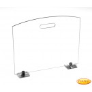 Pare-étincelles Classic verre clair 540mm x 600mm avec Pieds en acier spécial