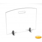 Pare-étincelles Classic verre clair 540mm x 600mm avec Pieds en acier