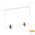 Pare-étincelles Beta verre clair 540mm x 600mm avec pieds en acier