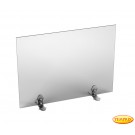 Pare-étincelles Beta verre teinté gris 540mm x 600mm avec pieds en acier