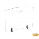 Pare-étincelles Classic verre sablé Ice-Look 540mm x 600mm avec Pieds en acier