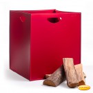 PaniePanier en bois et cuir Modèle Rosso Vangar ὰ bois Modèle Rosso Vanga