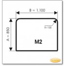 Plaque de sol, verre clair, format: M2