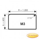 Plaque de sol, acier spécial, forme: M3