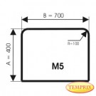 Plaque de sol, acier spécial, forme: M5