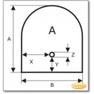 Plaque de sol pour cheminée et poêle, verre clair, format au choix S3